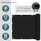 Wrightmaster 3 ft. x 25 ft. Black Balcony Privacy Fence Screen with UV Blockage for Balcony Porch Patio Deck Yard ZR-0325BK - alternate 2