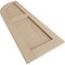 Ekena Millwork Rough Sawn 2 Equal Flat Panel w/Quarter Round Arch Top Faux Wood Shutters, 12Wx62H, 50 Low Side, PR SHUFPQ12X62RSPR - alternate 2