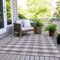 Homeroots 5' X 8' Lavender And Ivory Plaid Washable Indoor Outdoor Area Rug 595494 - alternate 2