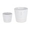 Homeroots Set of Two White Porcelain 4 Ounce Abstract Face Pot Planters, 2PK 517973 - alternate 3
