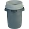 Rubbermaid Commercial BRUTE(R) 32 gal Trash Can Lid, Funnel Gray, Plastic, 1 Openings 22 1/4 in W/Dia FG354300GRAY - alternate 1