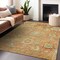 Homeroots 9' X 12' Coral Blue And Green Floral Washable Indoor Outdoor Area Rug 604076 - alternate 2