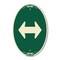 Signmission Bidirectional Arrow Black, 12 Inch X 18 Inch Architectural Oval, Heavy Gauge Aluminum A-OV-G-1218-24312 - alternate 1