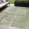 Homeroots 5' X 8' Olive Green And Ivory Abstract Washable Indoor Outdoor Area Rug 602732 - alternate 1
