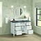James Martin Vanities Lorelai 48'' S Vanity, Bright White w/ Parisien Bleu Silestone Top w/FreePower Wireless Charger 424-V48-BW-FPBL - alternate 2