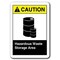 Signmission 10 in Height, Plastic, ANSI-710CS Hazardous Waste Storage, ANSI-710CS Hazardous Waste Storage ANSI-710CS Hazardous Waste Storage - alternate 1