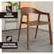 Leisuremod Rivo Collection Elegant Dining Chair in Dark Walnut Color Wood, 2PK RC20DRW2 - alternate 2