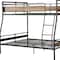 Homeroots Dark Brown Full Industrial Metal Bunk Bed 286146 - alternate 2