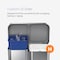 Simplehuman 15 gal Rectangular Step-On Trash Container, Silver, 1 Openings CW2116 - alternate 2