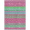 Homeroots 3' X 5' Blush Lime Green And Teal Blue Striped Washable Indoor Outdoor Area Rug 614797 - alternate 2