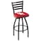 Holland Bar Stool Co 36" Blk Wrinkle Houston Swivel Bar Stool, Ladder Back L01436Houston - alternate 1