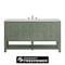 James Martin Vanities Breckenridge 60 in. Single Vanity, Smokey Celadon, w/ 3 CM Eternal Jasmine Pearl Silestone Top 330-V60S-SC-FEJP - alternate 1