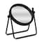 Homeroots 10" Black Metal Round Framed Adjustable Makeup Shaving Tabletop Mirror 716309 - alternate 2