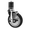 Service Caster 5'' SS Black Poly Swivel 1-7/8'' Expanding Stem Caster with Brake SCC-SSEX20S514-PPUB-BLK-TLB-178 - alternate 1