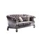 Homeroots 76in Purple And Platinum Velvet Loveseat and Toss Pillows 515709 - alternate 1