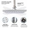 Supply Giant Shower Head, High Pressure Single Function Rainfall Showerhead, 2.5 GPM, 8in Face Diameter 74-907 - alternate 3