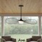 Homeroots 44" Black Aluminum Geometric Wavy LED Dimmable Outdoor Hanging Light 683461 - alternate 3