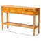 Bali & Pari Ghina Modern and Contemporary Natural Light Mappa Real Burl Wood 2-Drawer Console Table 249-13921-ZORO - alternate 2