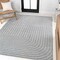 Jonathan Y Odense High-Low Minimalist Angle Geometric Light Blue/Cream 3 ft. x 5 ft. Indoor/Outdoor Area Rug SCN101F-3 - alternate 2