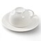 Elama Luna 12 Piece 3 Ounce Porcelain Espresso Cup Set in White with Saucers ELM-LUNA-3ESPRESSO - alternate 2