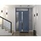 Vdomdoors Steel Door Cynex 6777 Grey Sidelight and Transom Window Stainless Inserts Single Modern Painted-W32 CYNEX6777EXD-GRE-W32+14 x H80+16-Left-hand Inswing - alternate 3