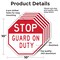 Signmission Stop Guard on Duty, 10 inch X 10 inch, Aluminum Metal Signs, 5PK OC-A-5Pack-10-258 - alternate 3