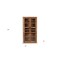 Homeroots 42in Brown Solid Wood And Glass Bar Cabinet With Four Shelves 489036 - alternate 2