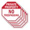 Signmission Private Property No Trespassing, 10 inch X 10 inch, Aluminum Metal Signs, 5PK OC-A-5Pack-10-161 - alternate 1