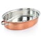 Gibson Home Radiance 17.5 Inch Stainless Steel Copper Plated Oval Roaster with Lid and Roasting Rack 127792.03 - alternate 2