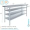 Amgood 24in D x 72in L Stainless Steel Table, Three Undershelves AMG WT-2472-3SH-Z - alternate 2