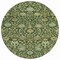 Homeroots 8' Green Tan And Gray Round Floral Washable Indoor Outdoor Area Rug 603463 - alternate 3