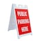 Signmission Public Parking Here, A-Frame & 2 Decals Installed, Heavy-Duty Plastic Frame SBHD-D-2436-Public Parking Here - alternate 1