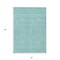 Homeroots 5' X 8' Aqua And Ivory Floral Washable Indoor Outdoor Area Rug 582321 - alternate 2