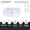 Kingston Brass 67" Acrylic Oval Double Ended Freestanding Tub with Drain, Glossy White/Polished Nickel VTDE673223C426 - alternate 2