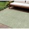 Homeroots 10' X 14' Sage And Ivory Geometric Washable Indoor Outdoor Area Rug 612099 - alternate 1