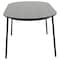 Leisuremod 70.9 in W, 29.5 in L, Manufactured Wood/Steel/PU Leather, Black/White TT70-CBL18-W - alternate 2