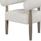 Homeroots 29" Off White and Ash Gray Fabric And Wood Arm Chair 554195 - alternate 2