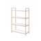 Homeroots 60" Gold And White Metal Four Tier Bookcase 347511 - alternate 1