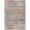 Homeroots 8' X 10' Copper Gray And Blue Striped Washable Indoor Outdoor Area Rug 588055 - alternate 2