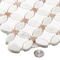 Andova Tiles Martha Spring Orange Floral Marble Look Polished Natural Stone Wall & Floor Mosaic Tile ANDMART466 - alternate 1