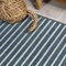 Jonathan Y Aarhus High-Low Minimalist Scandi Striped Navy/ivory 2 ft. x 8 ft. Indoor/Outdoor Runner Rug SCN102A-28 - alternate 2