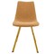Leisuremod Markley Modern Leather Dining Chair with Gold Legs, Light Brown, 4PK MCG18BR4 - alternate 2