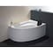 Eago 5Ft Sgl Person Corner White Acrylic Whirlpool Bath Tub - Drain on Left AM161-L - alternate 1