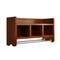 Alaterre Furniture 25" Bath Storage Shelf with Two Towel Rods, Chestnut ABSS0070 - alternate 1