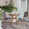 Flash Furniture Lourdes French Bistro 31.5in. Tbl, Navy and White PE Rattan, Glass Top, Bamboo Print Aluminum Frame SDA-AD641012-80-NVYWH-NAT-GG - alternate 2