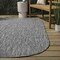 Jonathan Y Miles Modern Minimalist Radius Corner Solid Gray 6 ft. x 9 ft. Indoor/Outdoor Shaped Area Rug SHP100C-6 - alternate 2