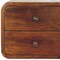 Homeroots 12" Brown Solid Wood Square Two Drawer Floating Nightstand 651480 - alternate 2
