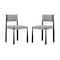 Manhattan Comfort Lennor Metal Boucle Side Chair in Mushroom - Set of 2 DC1502-3 - alternate 2