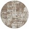 Homeroots 8' Brown And Beige Round Abstract Washable Indoor Outdoor Area Rug 597940 - alternate 2