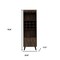 Homeroots 24in Walnut Wood Bar Cabinet With Two Doors 478383 - alternate 2